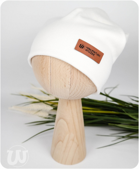 Czapka beanie z prążka z kominem - różne kolory Czapka beanie z prążka z kominem - różne kolory