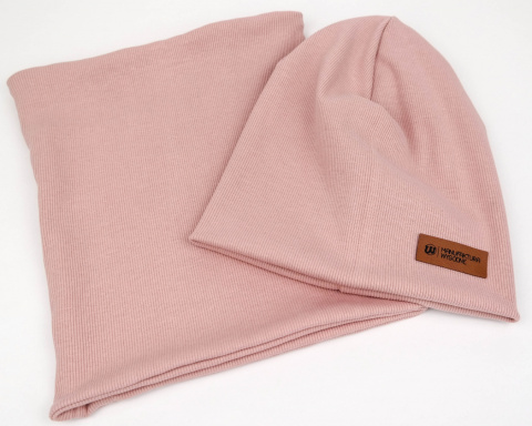Czapka beanie z prążka z kominem - różne kolory Czapka beanie z prążka z kominem - różne kolory