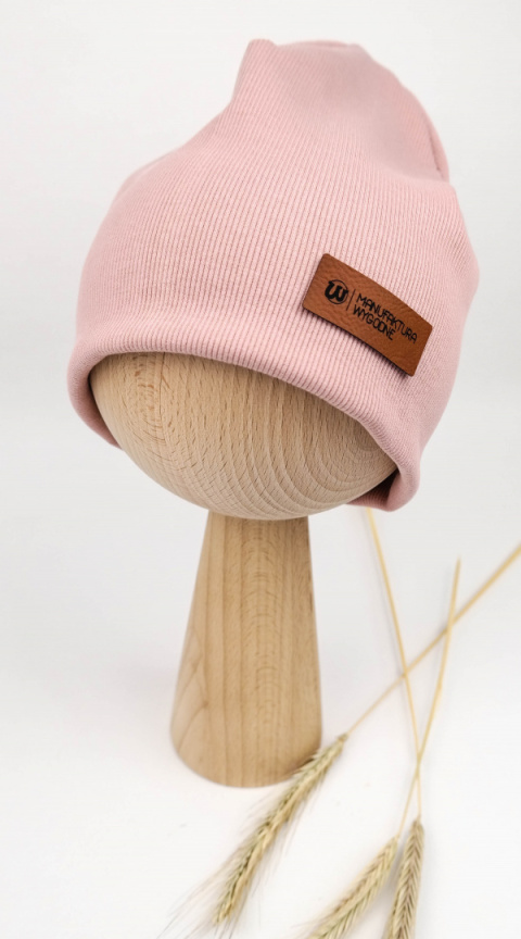 Czapka beanie z prążka z kominem - różne kolory Czapka beanie z prążka z kominem - różne kolory