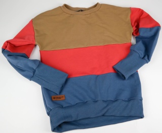 Bluza oversize trójkolorowa rozmiar 128