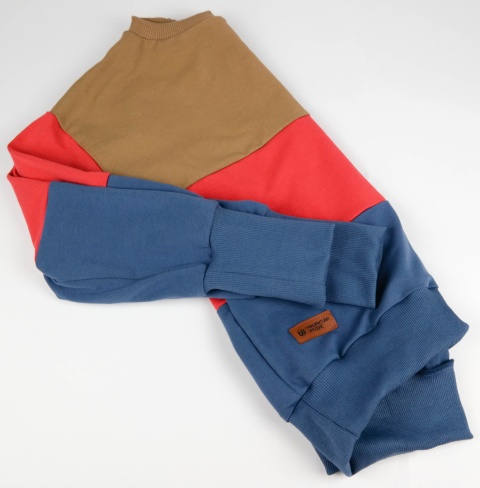 Bluza oversize trójkolorowa rozmiar 128