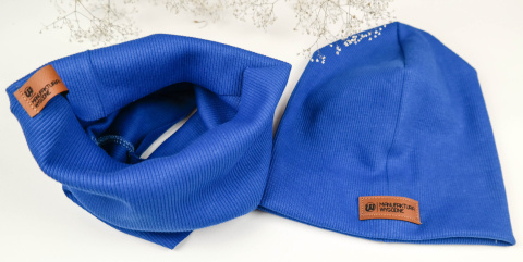 Czapka beanie pojedyncza z kominem - różne kolory