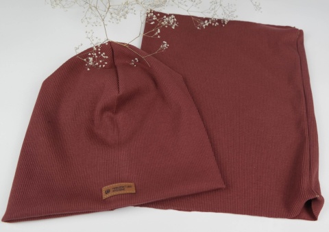 Czapka beanie pojedyncza z kominem - różne kolory