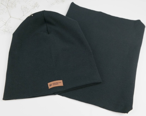 Czapka beanie pojedyncza z kominem - różne kolory