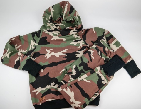 Dres dziecięcy moro bawełniany | komplet dresowy oversize